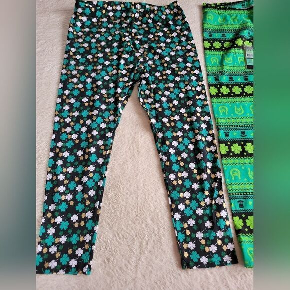 NEW LADIES st Patrick's day Leggings bundle various sizes - Picture 3 of 3